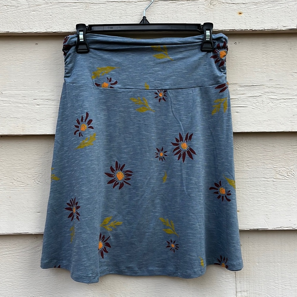 Beautiful cornflower blue skirt with the loveliest floral print
